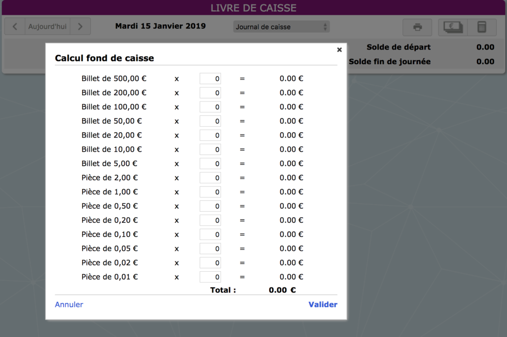 Paramétrer mon journal de caisse et rentrer mon fond de caisse Extrabat Le Blog